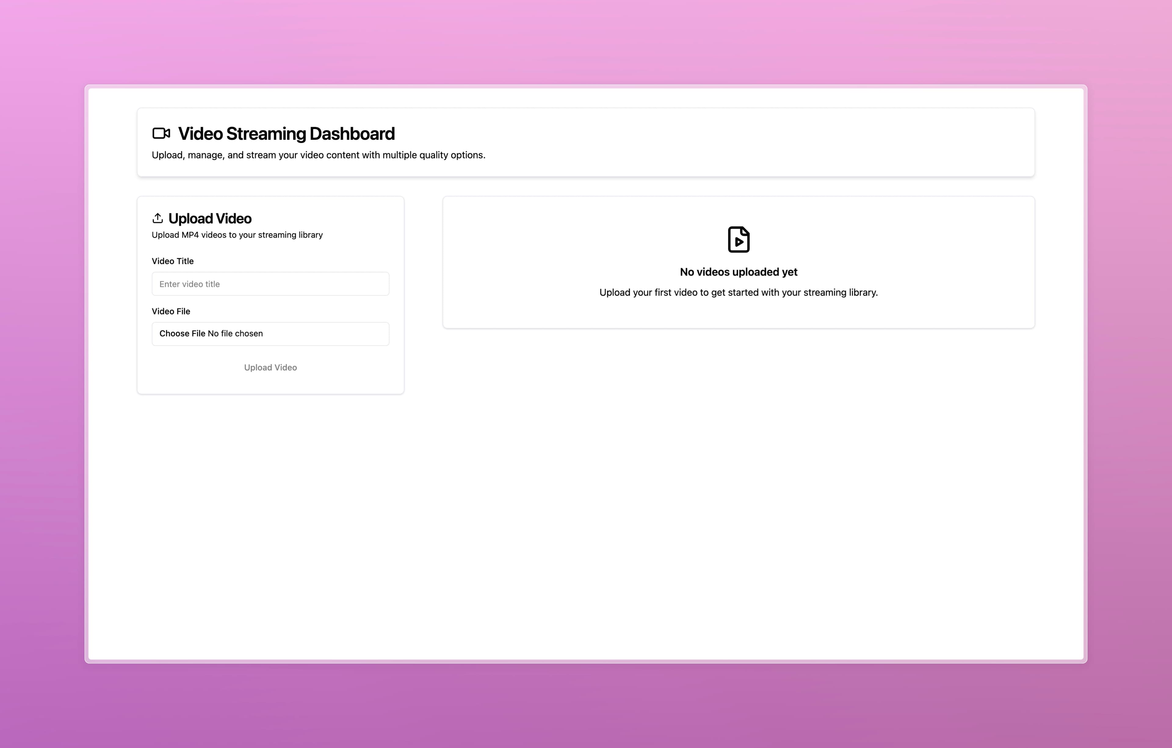 Live Streaming App project screenshot